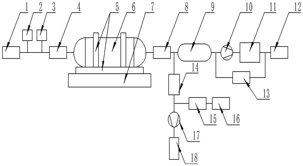 Weighing method-based gradient deflation type SF6 gas chamber volume measurement method