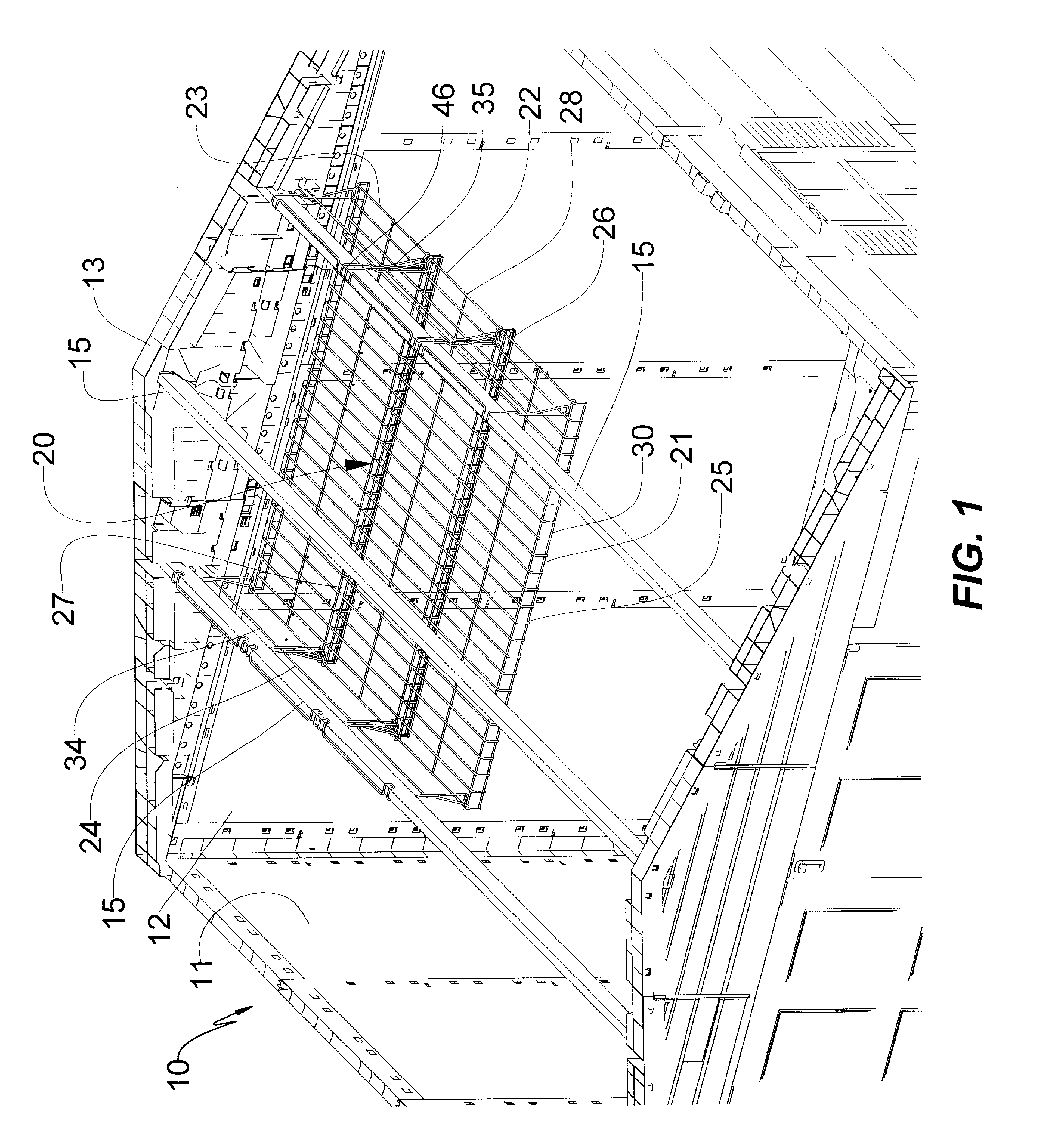 Hanging shelving system