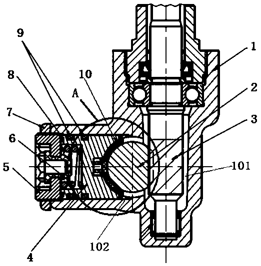 Gap adjusting mechanism of gear rack steering gear for automobile