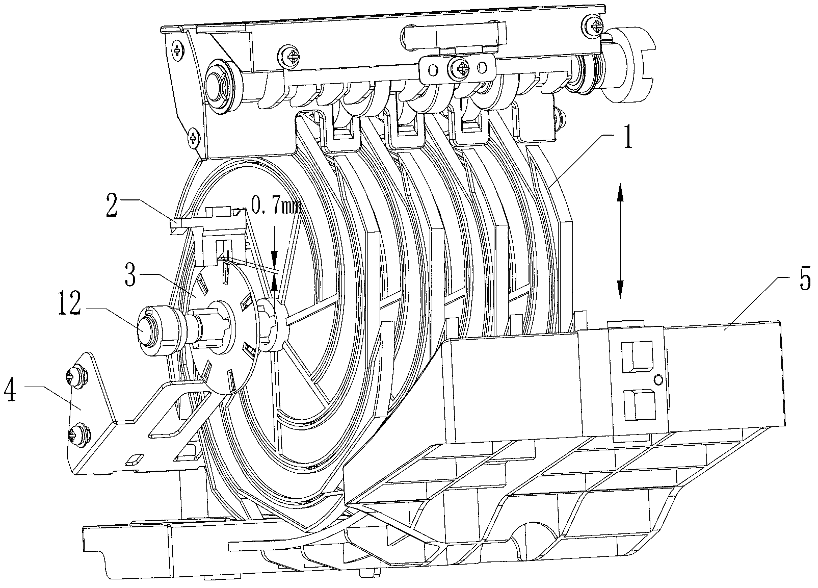 Paper currency placing device and hot wheel floating control device thereof