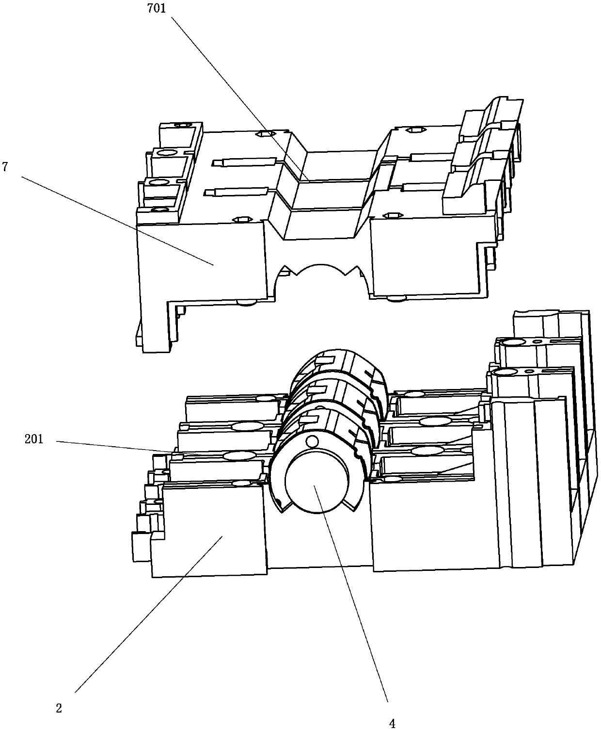 Double breakpoint moulded case circuit breaker having modularized structure