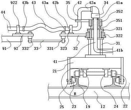 An uninterrupted gas supply device on a circular production line