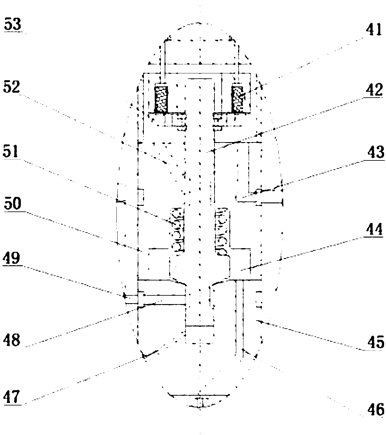 Electromagnetic and supercharged piezoelectric combined gas injection device