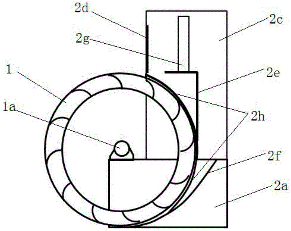 Upper rear drainage-type waterwheel of waterwheel type hydraulic generator