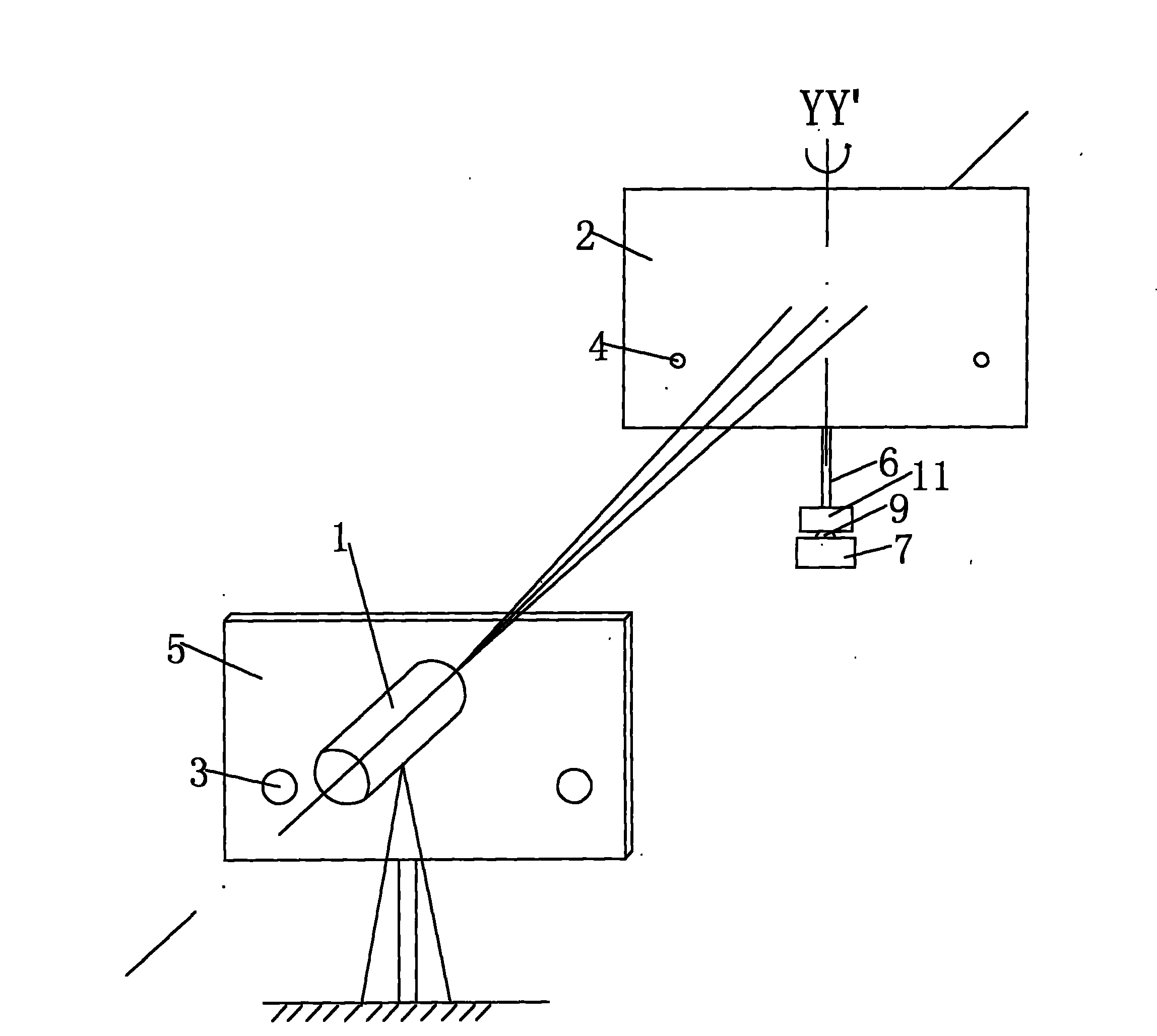 Method and device for regulating emission surface of ultrasonic transducer probe to be parallel to reflecting plate