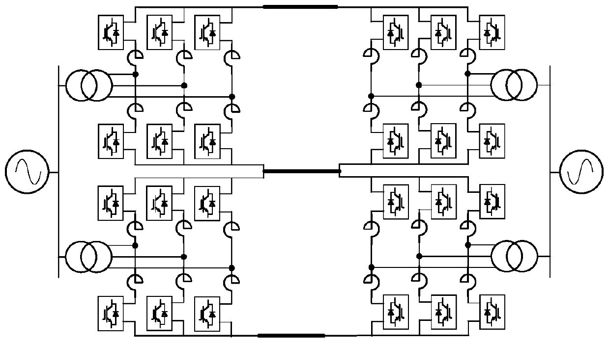 Feed-forward control method for suppressing power oscillation of modular voltage source converter valve