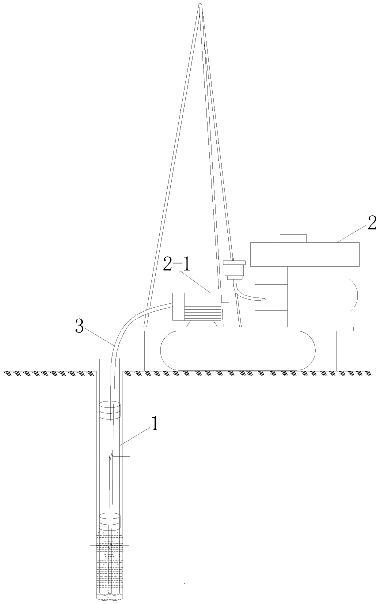 Auxiliary installation method of inclinometer for monitoring deep horizontal displacement of deep foundation pit