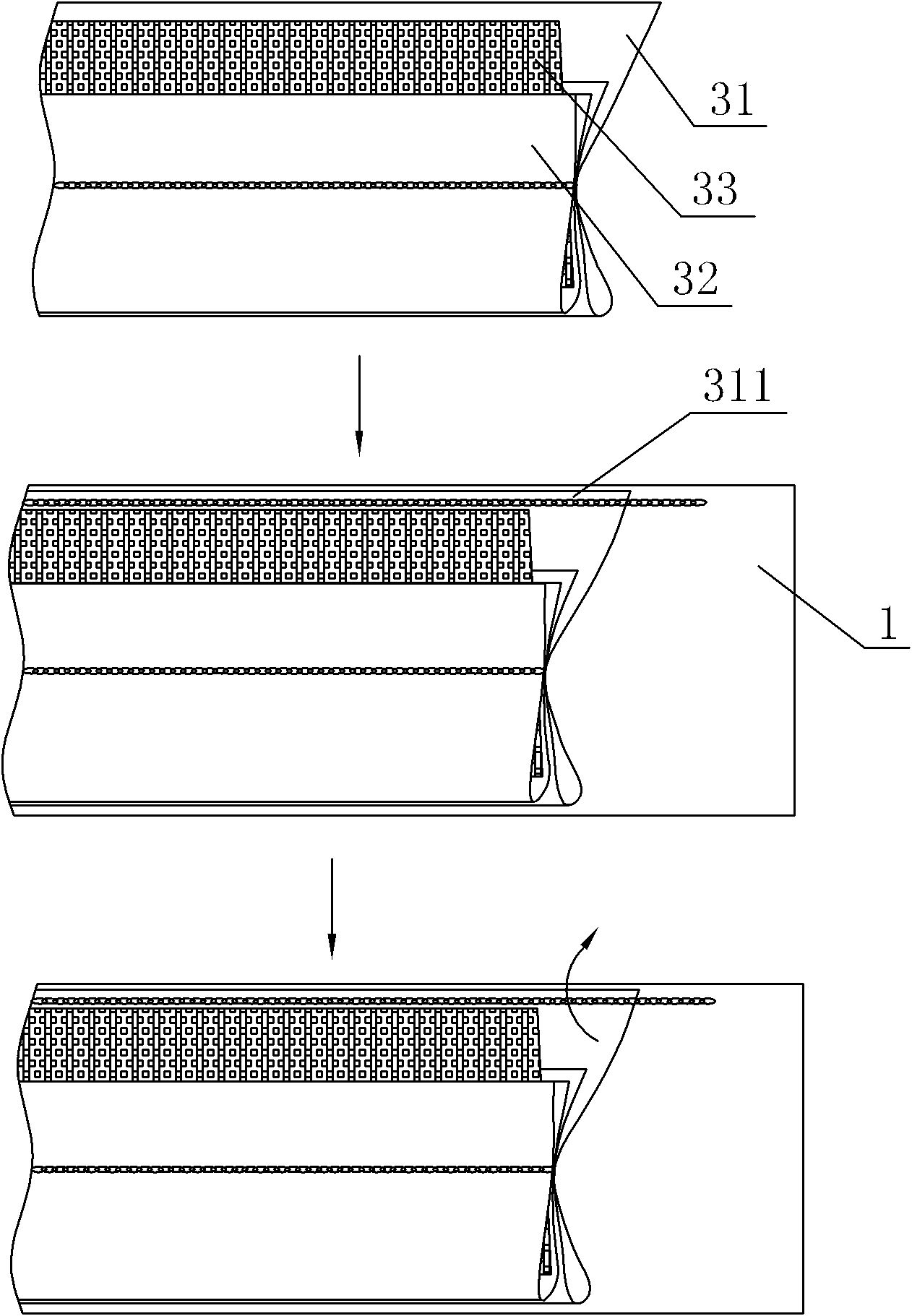 Processing method of western style pants with elastic waist