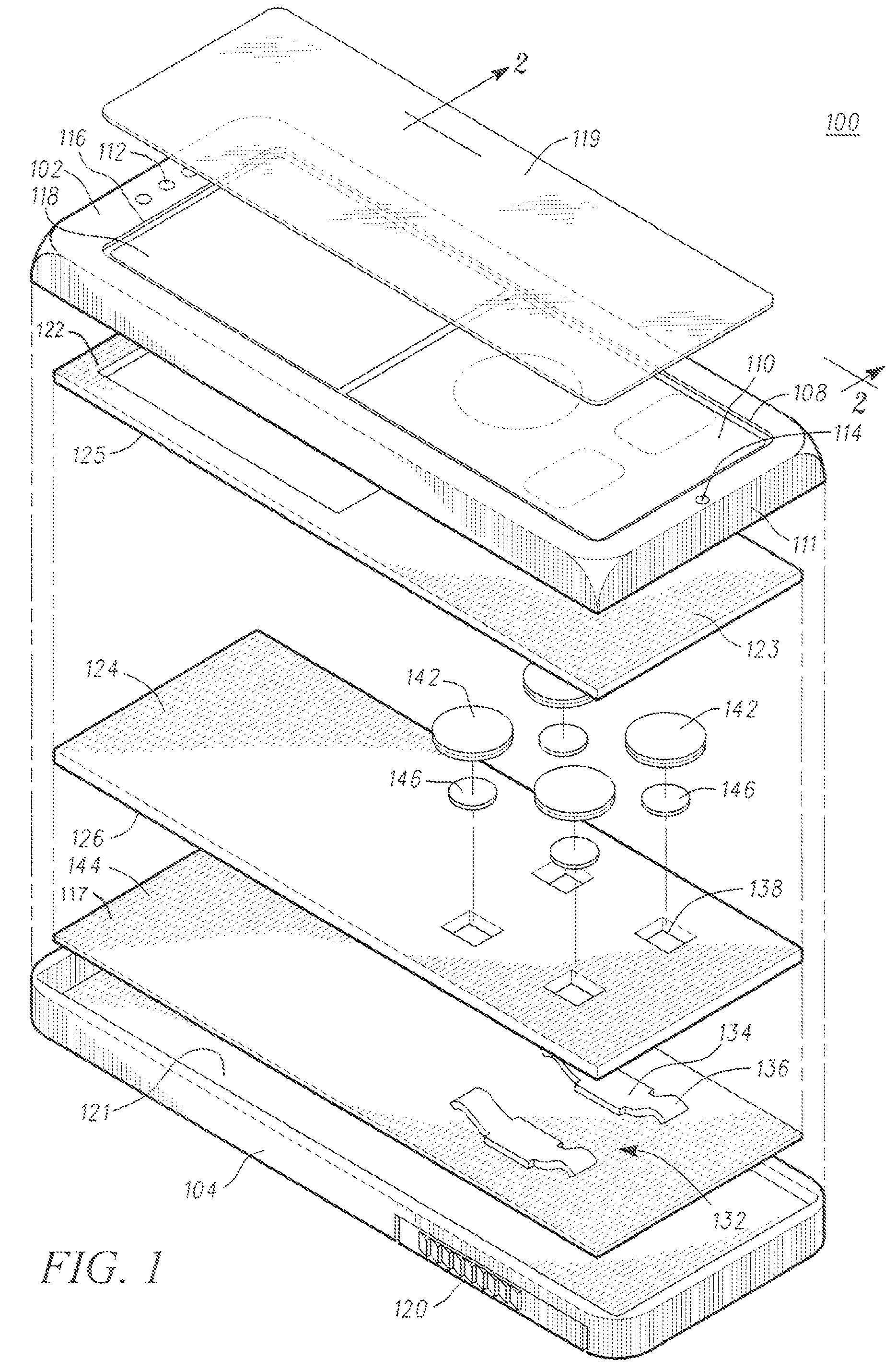 Electronic device and circuit for providing tactile feedback