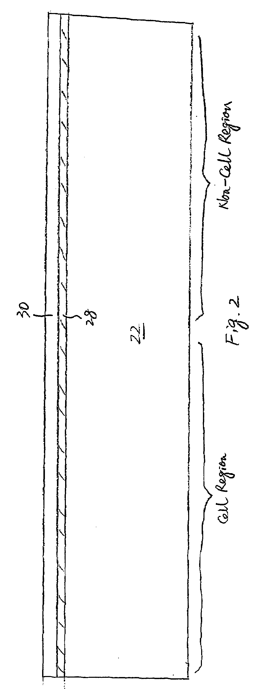 Method for reducing topography of non-volatile memory and resulting memory cells