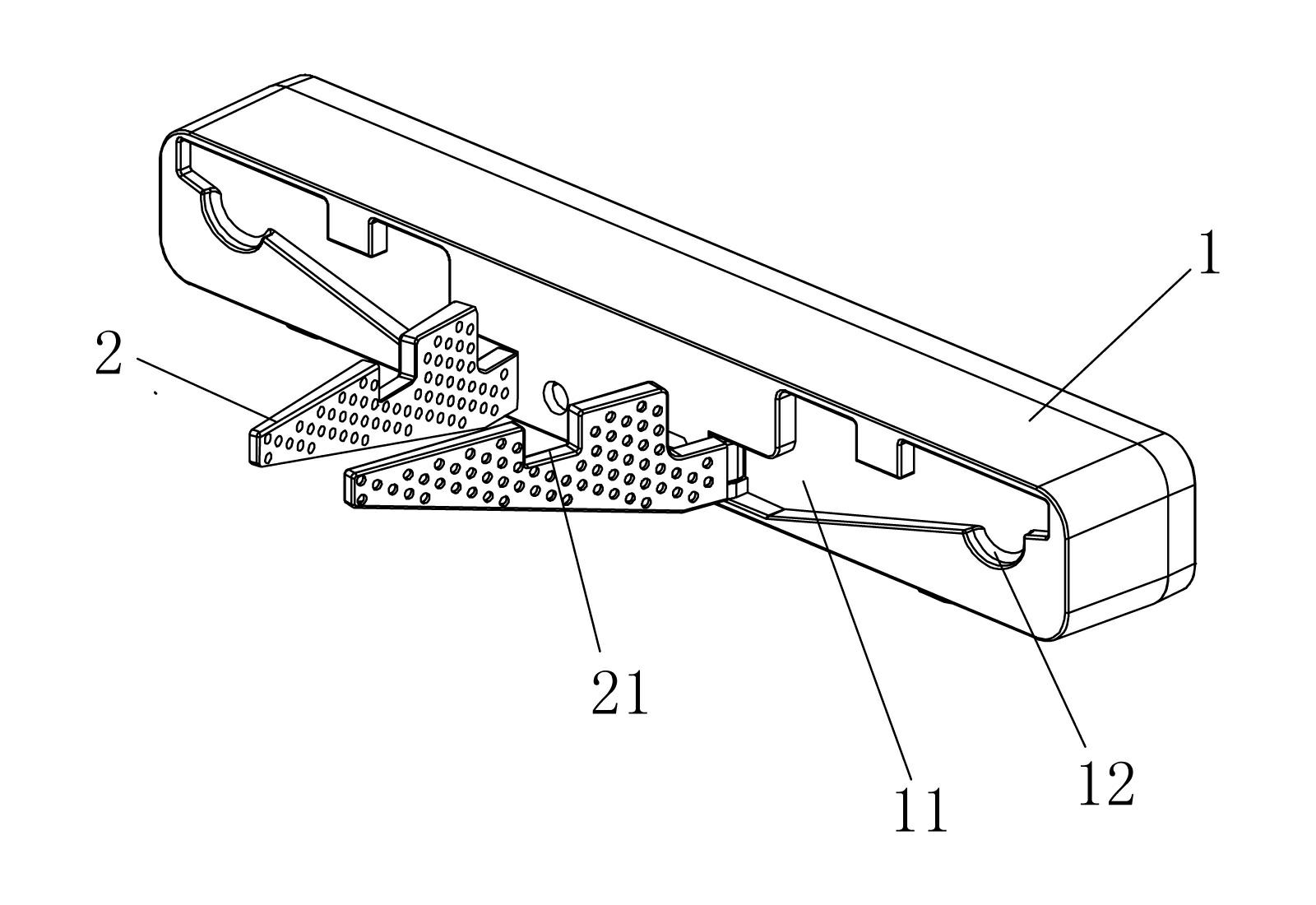 Support structure for flat panel display equipment