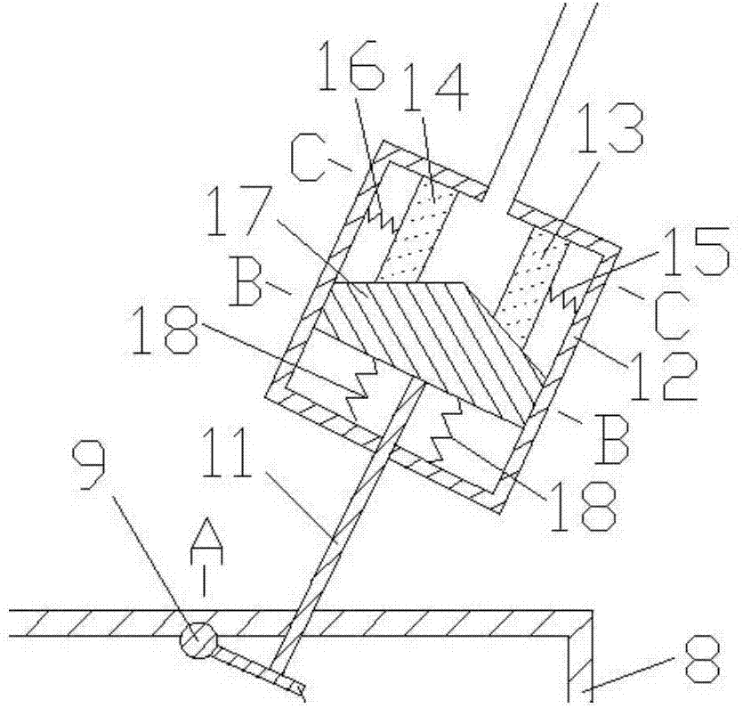 Volume cavity regulating type exhausting device