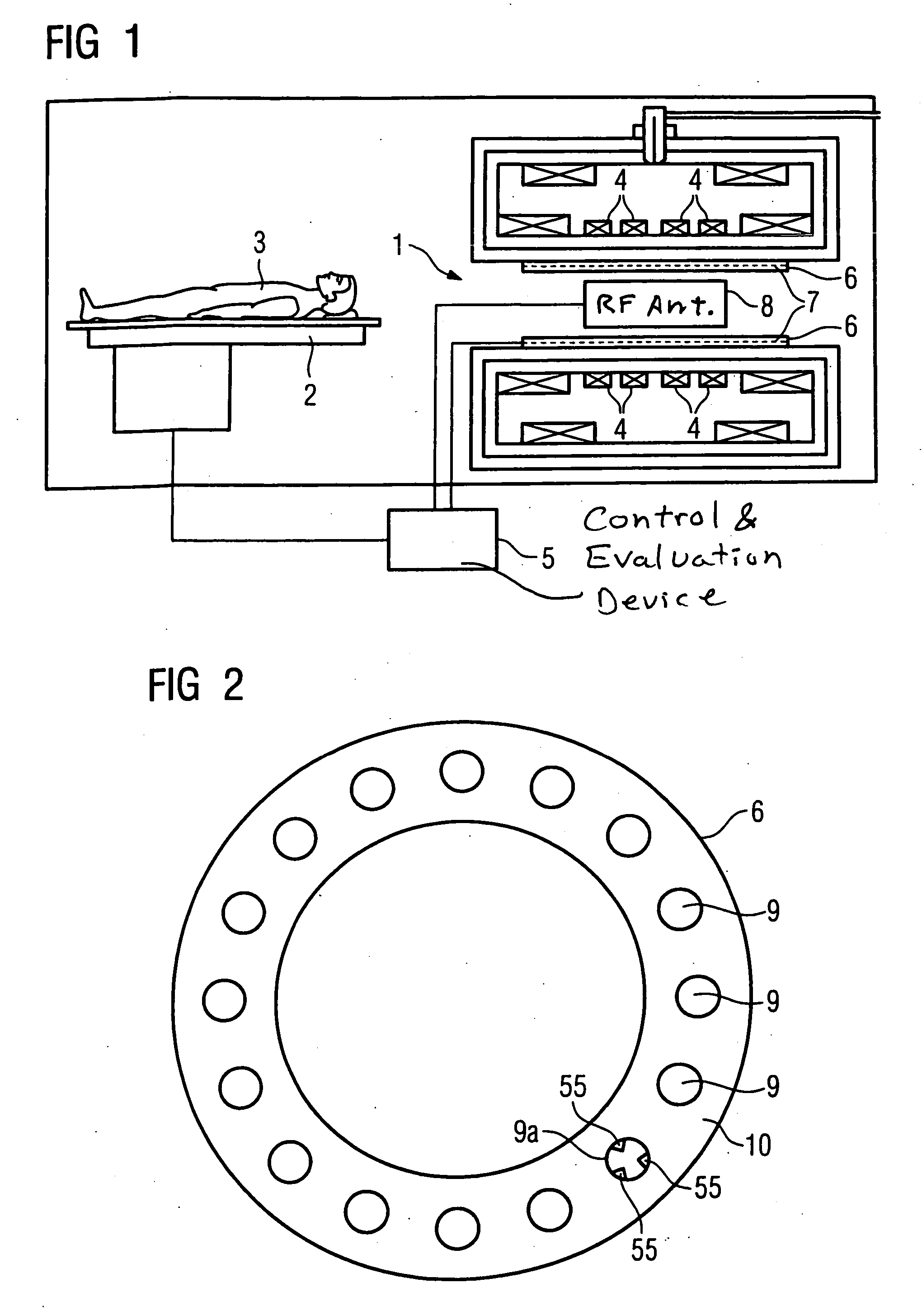 Magnetic resonance apparatus with a gradient coil unit with integrated passive shim devices