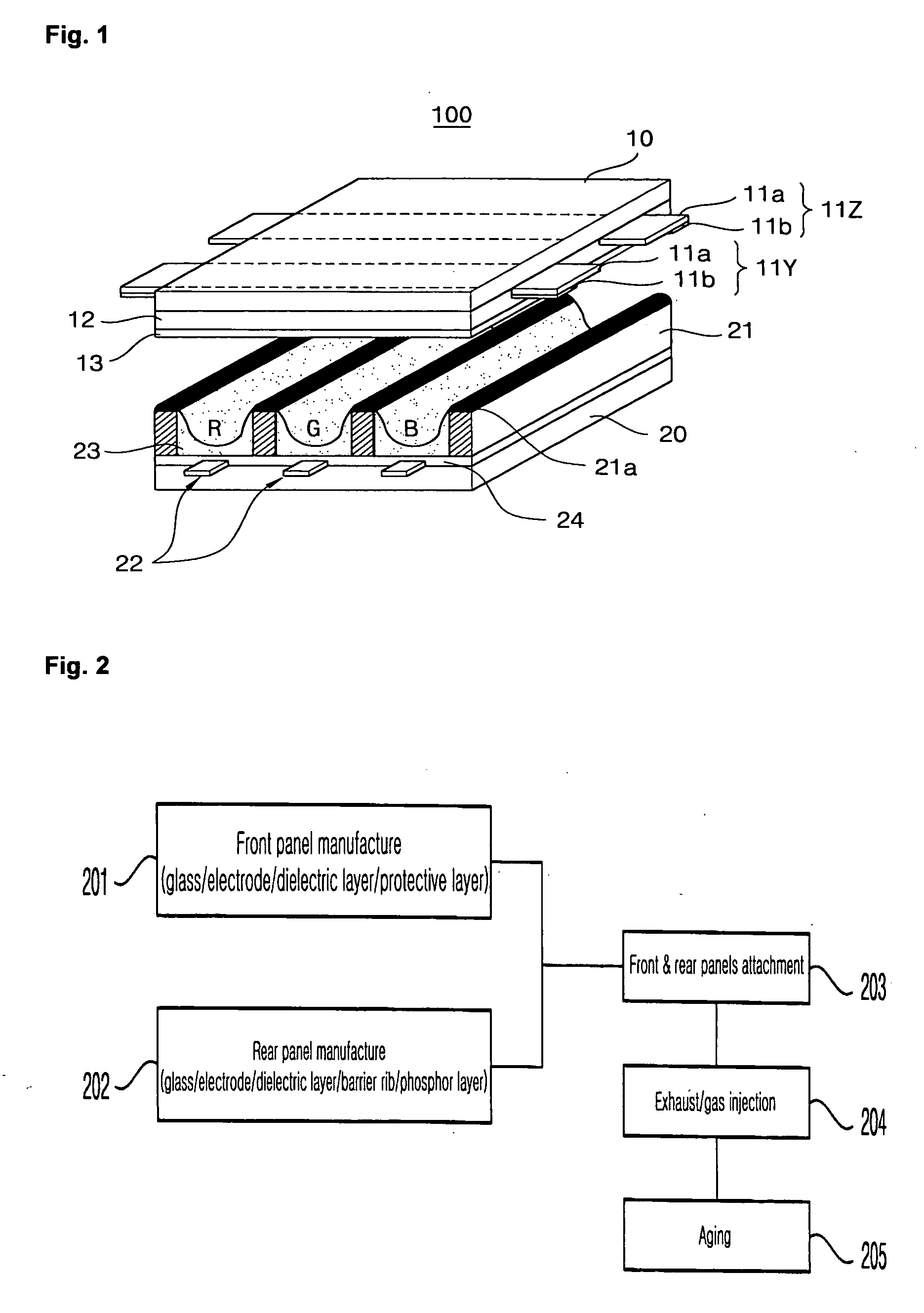 Aging method for plasma display panel