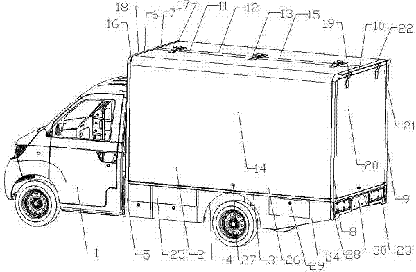 Multifunctional wingspan truck and truck carriage