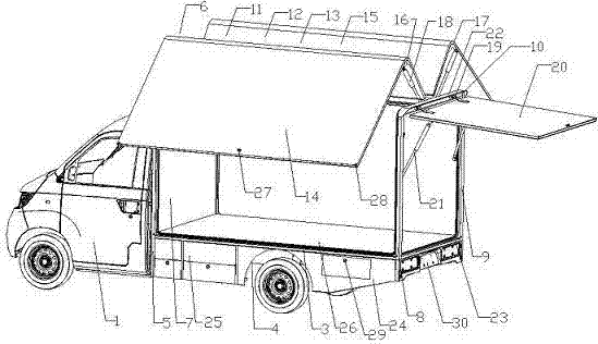 Multifunctional wingspan truck and truck carriage