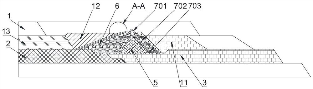 A method for constructing an internal dam in a dump site of an inner-pai open-pit mine