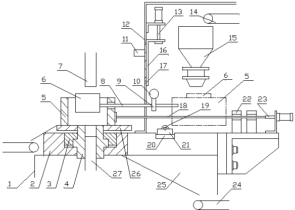 Special powder automatic filling device