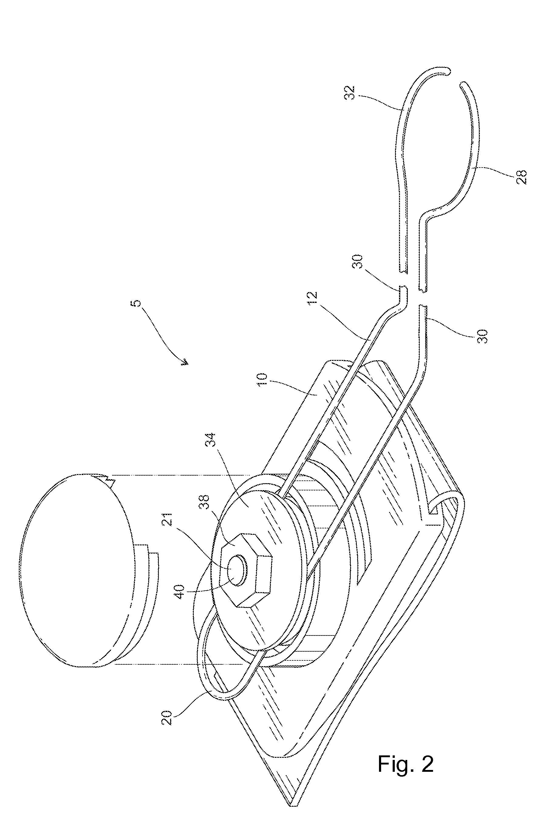 Bracket for suspending a wireless cell phone ear piece from a cap