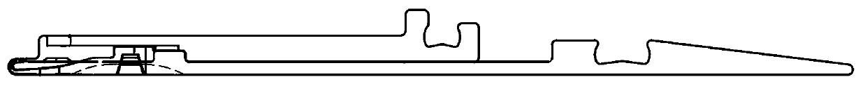 Compound needle of flat knitting machine