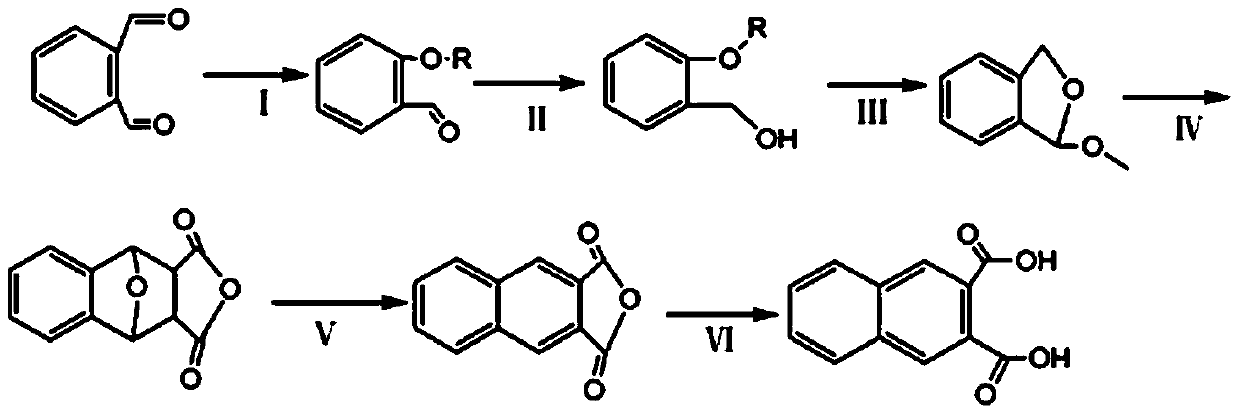 A kind of preparation method of 2,3-naphthalene dicarboxylic acid
