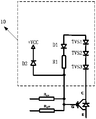 Insulated gate bipolar transistor advanced active embedded circuit