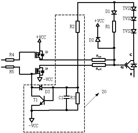 Insulated gate bipolar transistor advanced active embedded circuit