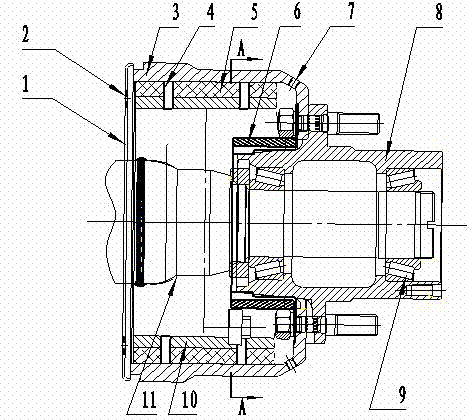 Automobile drum type brake heat dissipation system