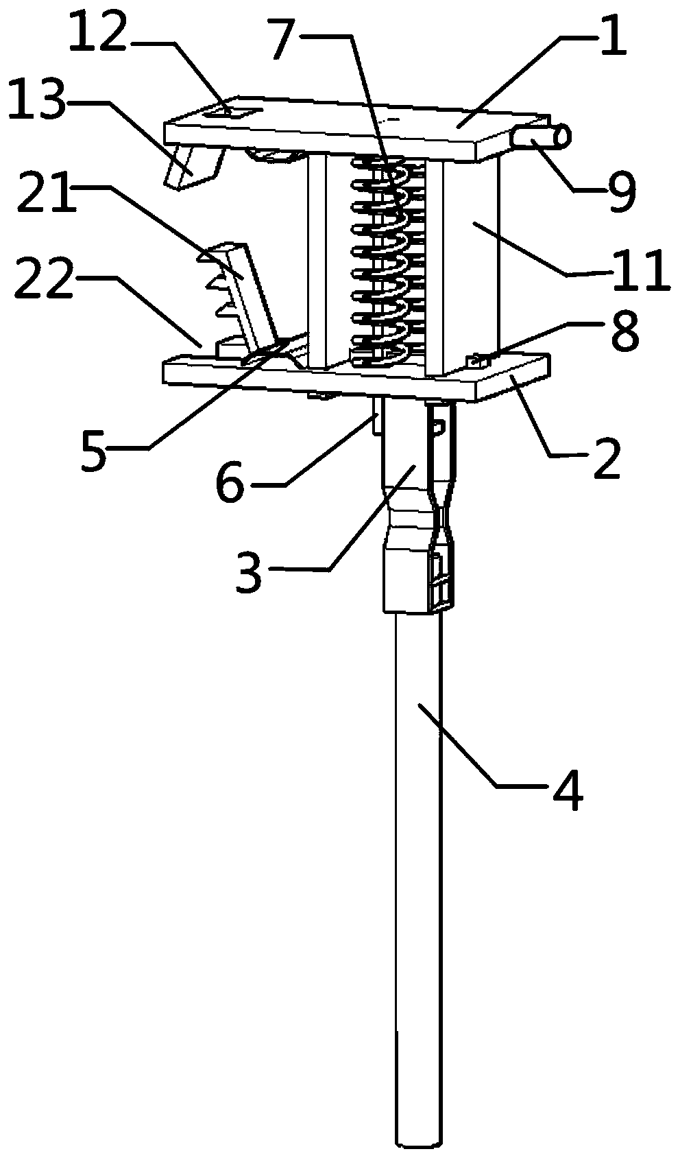 A self-locking live lap wire clamp