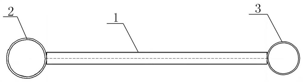 A method for measuring the length of the back-embedded rod connected by the grid frame and the spherical support