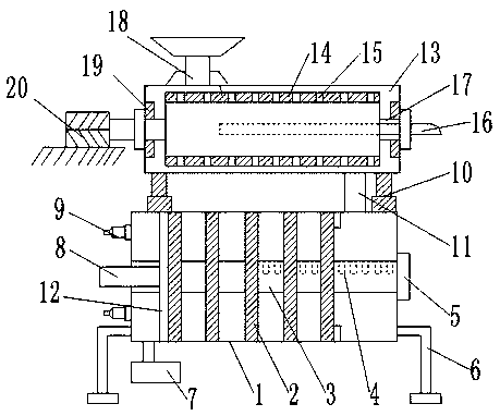 Membrane filter pressing device for pigment production waste slurry