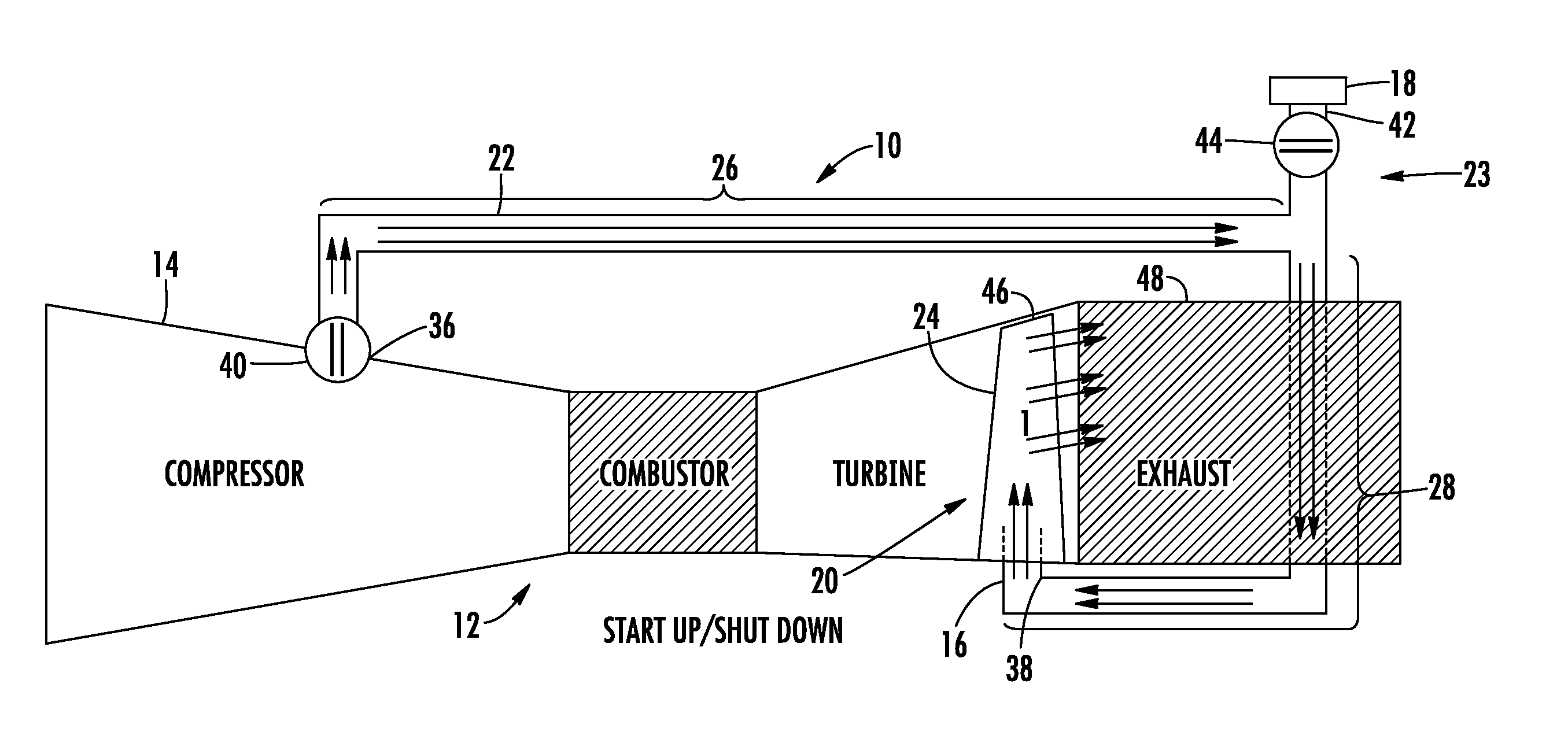 Cooling system with compressor bleed and ambient air for gas turbine engine