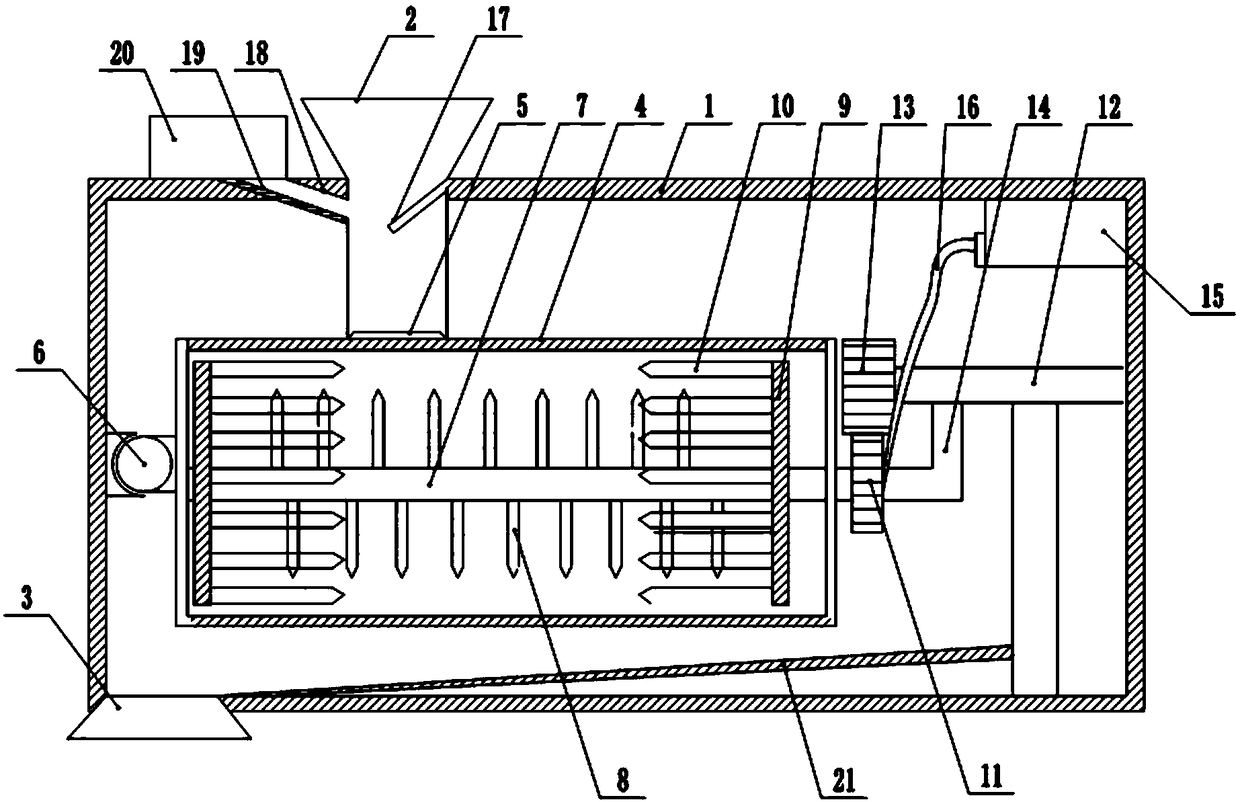 Cattle feed processing device