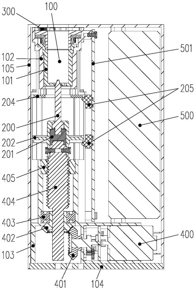 Low-temperature smoking set with revolving door