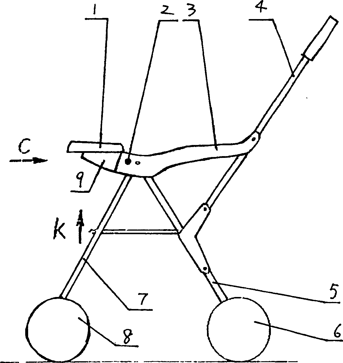 Bassinet capable of folding laterally