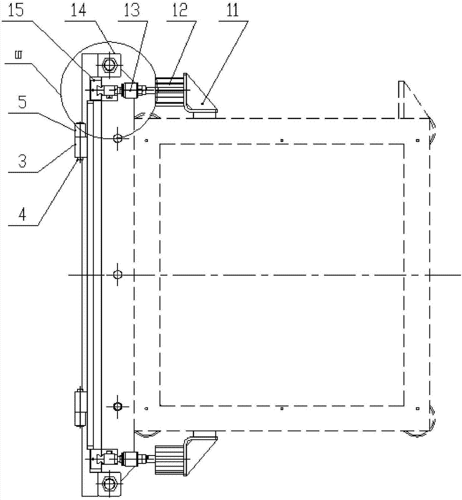 An import and export port door of a continuous vacuum production line