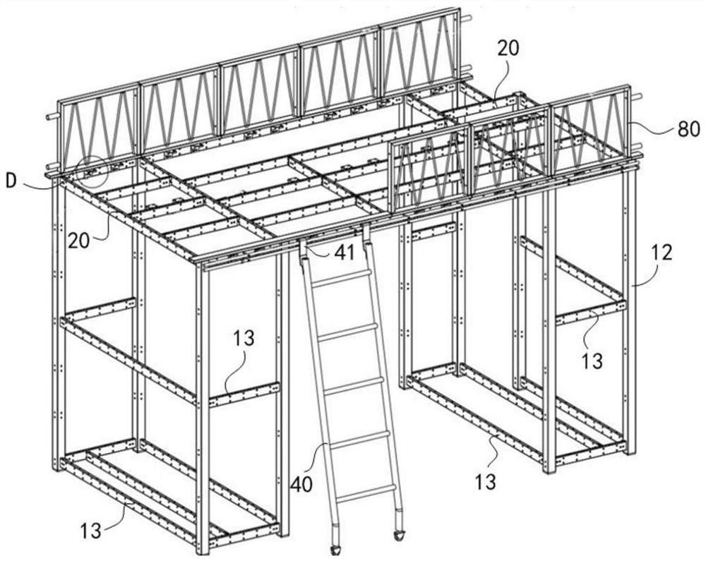 Assembled steel bed structure