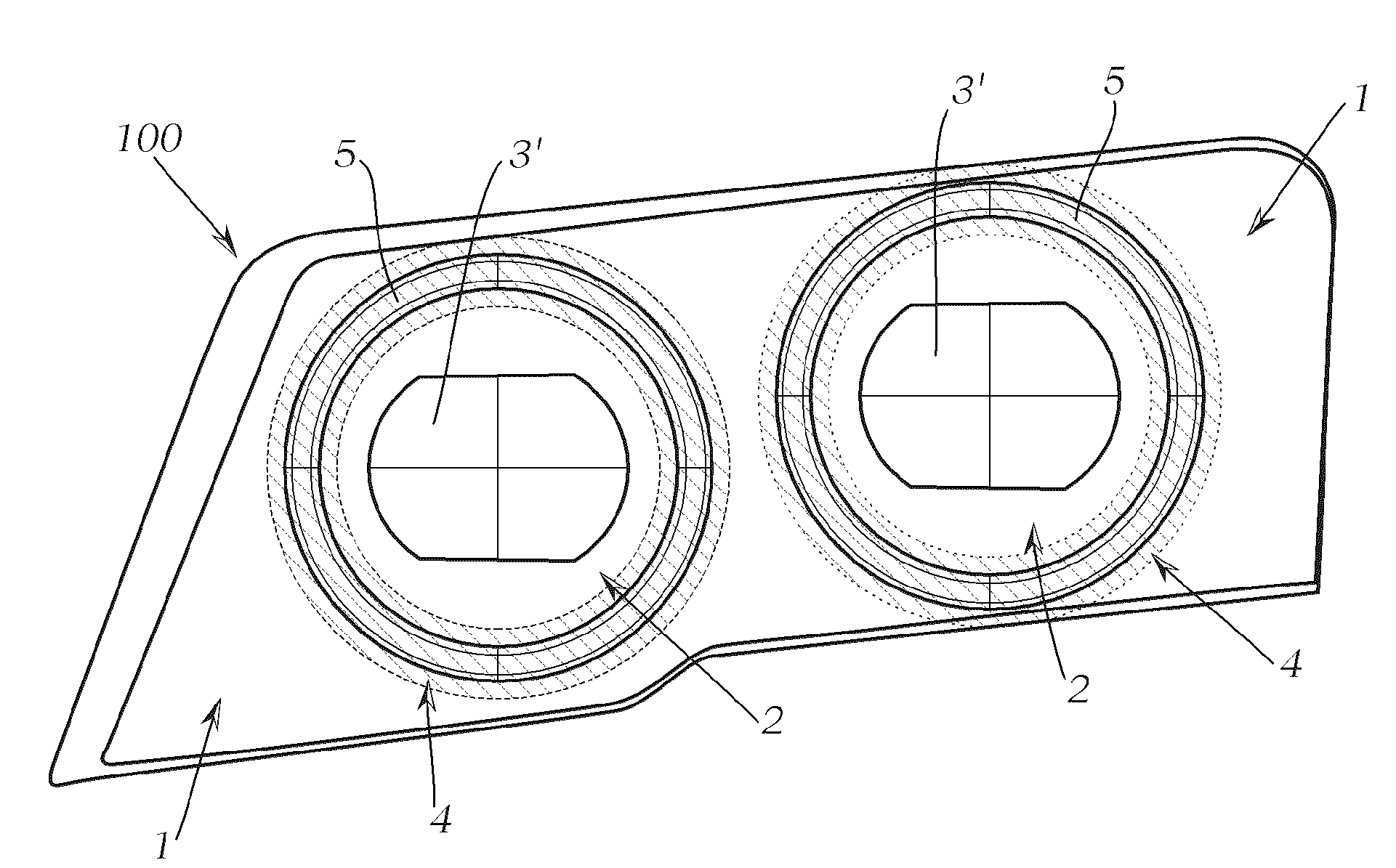Vehicle headlamp for generating a main light distribution and an additional light distribution