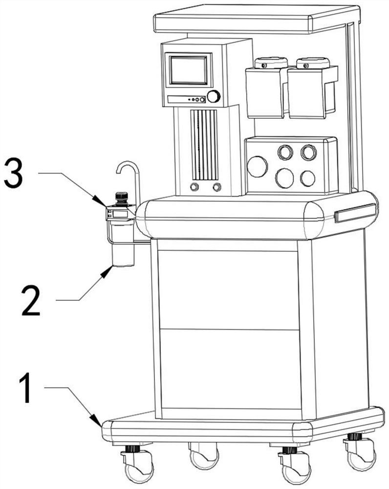 Carbon dioxide absorber matched with multifunctional connecting mechanism