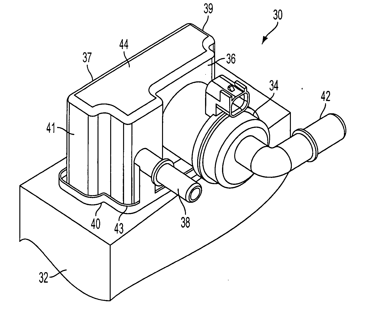 Integrated vacuum blocking valve