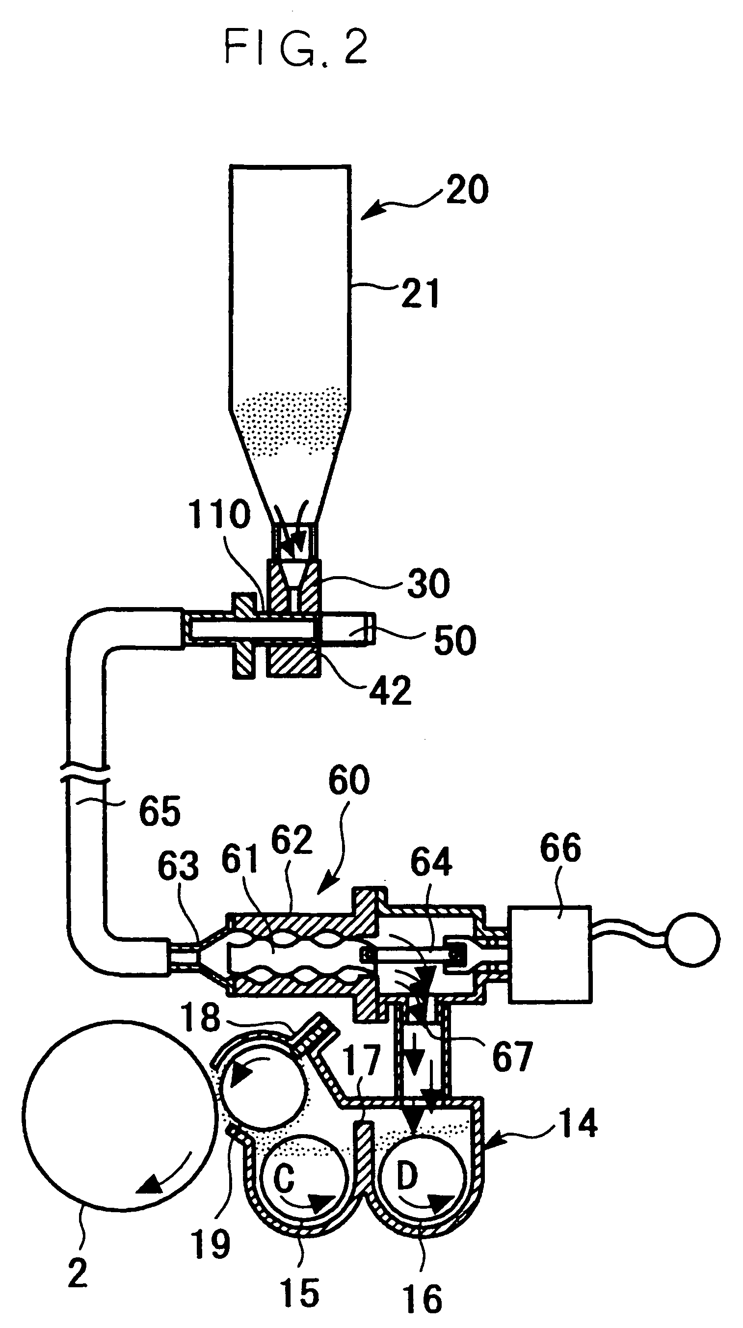 Toner replenishing device with timing control of toner replenishing device