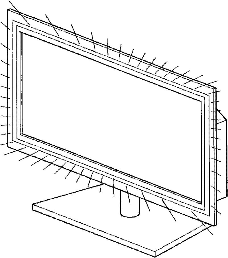 Device and method for generating luminous effect in frame body