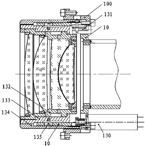 High-resolution strong fog-penetrating zoom camera lens with automatic dimming and control method thereof