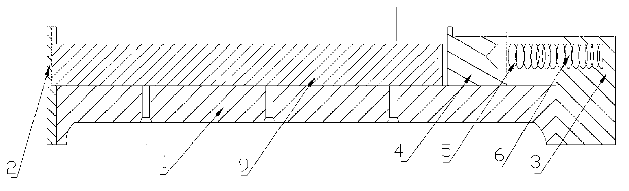 Extension measuring device after fracture of sample