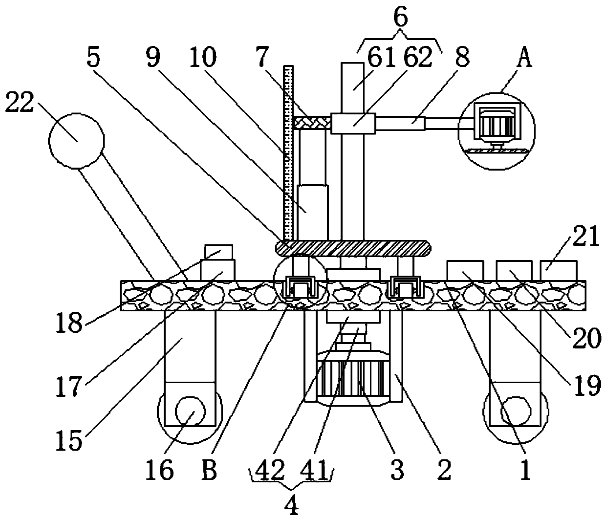 Automatic pruning device for urban road greenbelts