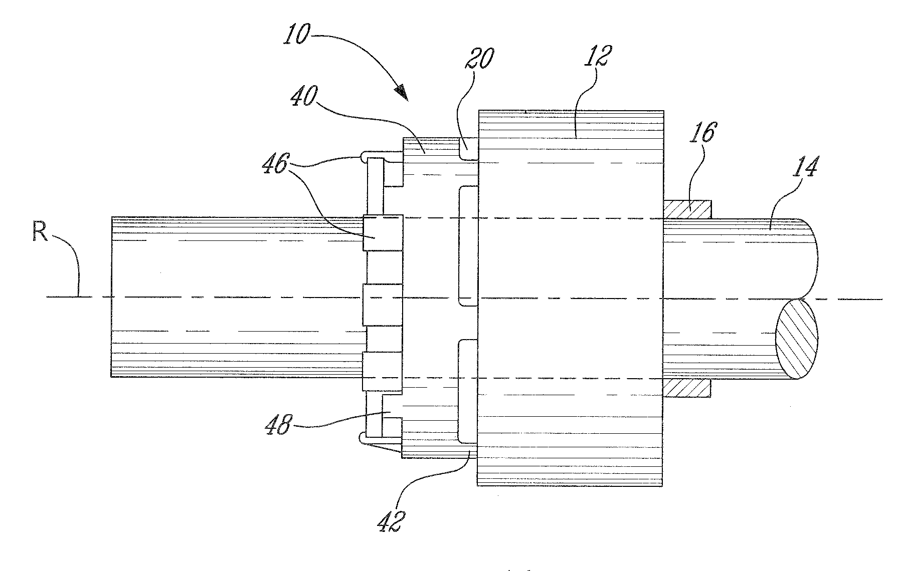 Arrangement for releasably holding a component in a fixed position on a shaft