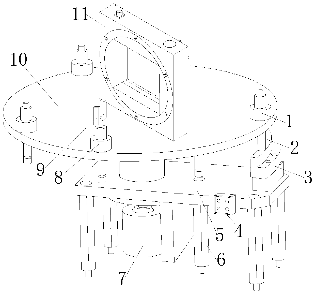 Workbench special for hardness detection equipment for steel plate production