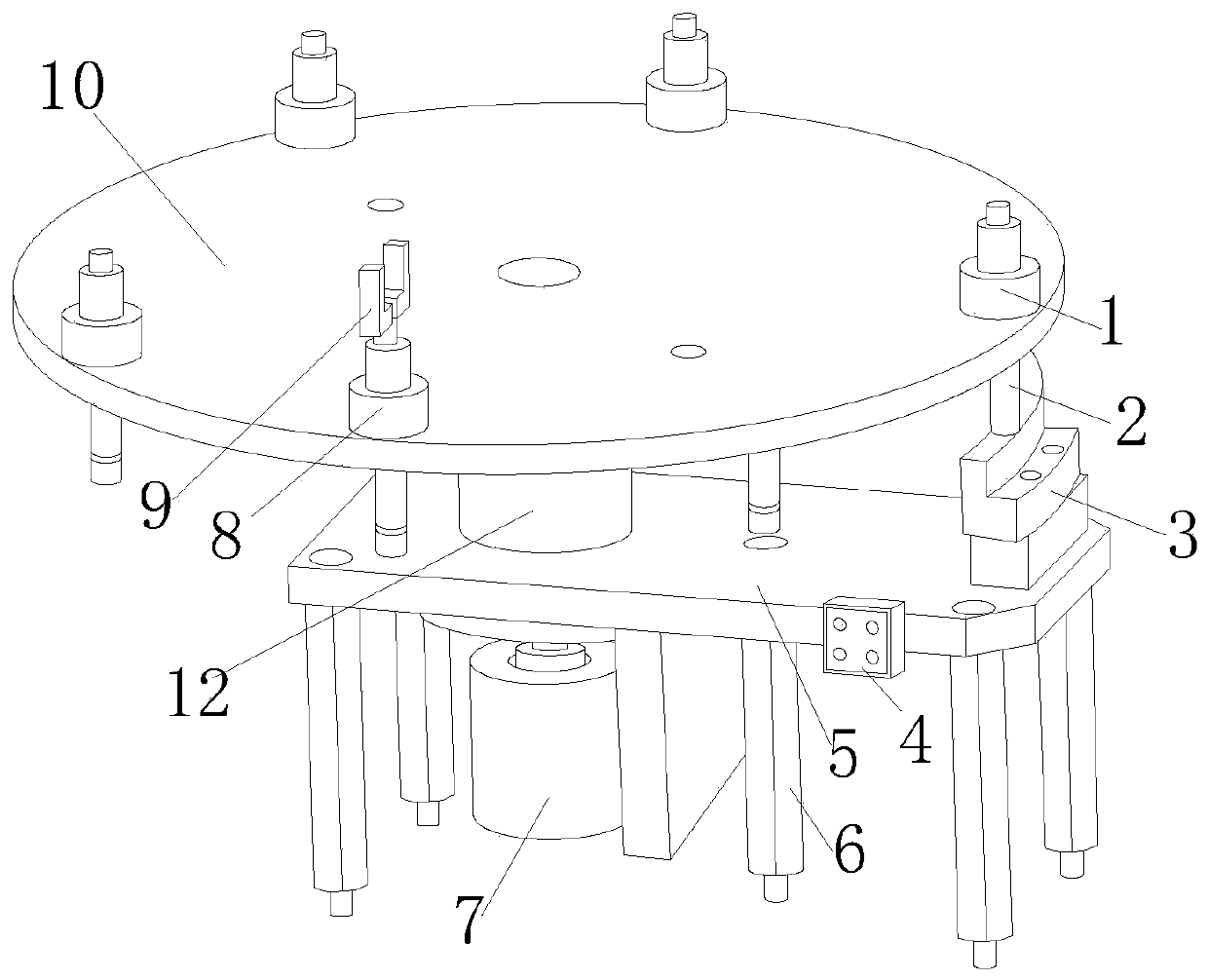 Workbench special for hardness detection equipment for steel plate production