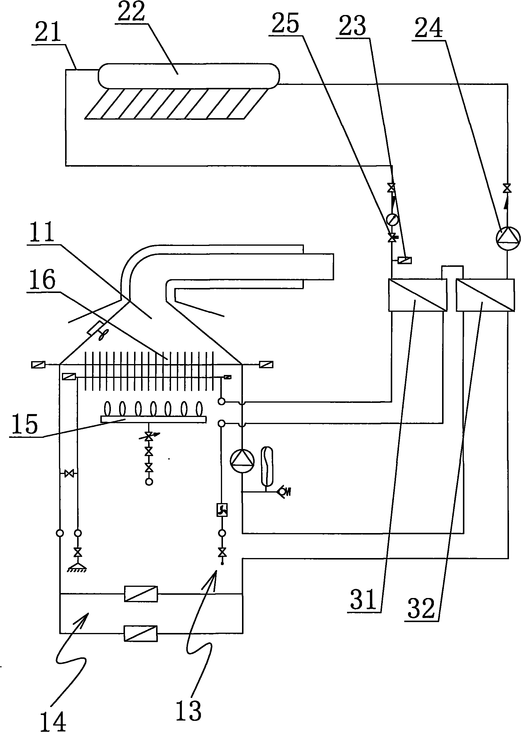 Dual-purpose water heating device capable of heating and heating water