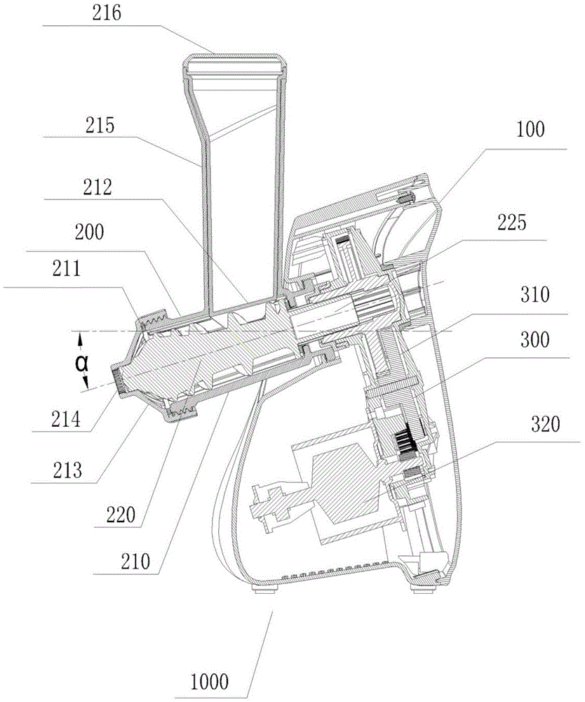 Screw type food processing device